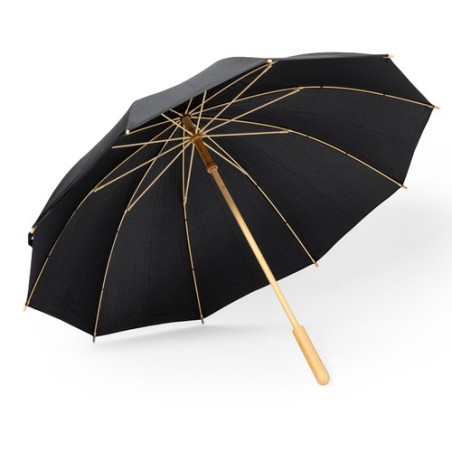 Parapluie Éco-responsable Chic Personnalisé pas cher - Gotley Matières : PET recyclé Couleurs : noir impression haute définition