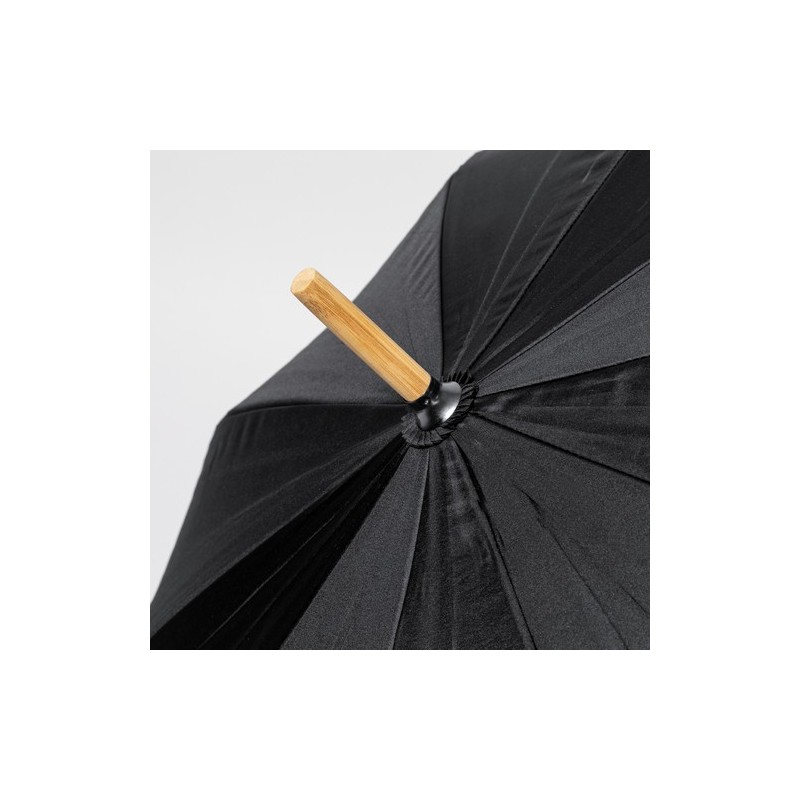 Parapluie Éco-responsable Chic Personnalisé pas cher - Gotley Matières : PET recyclé Couleurs : noir marquage laser ultra précis