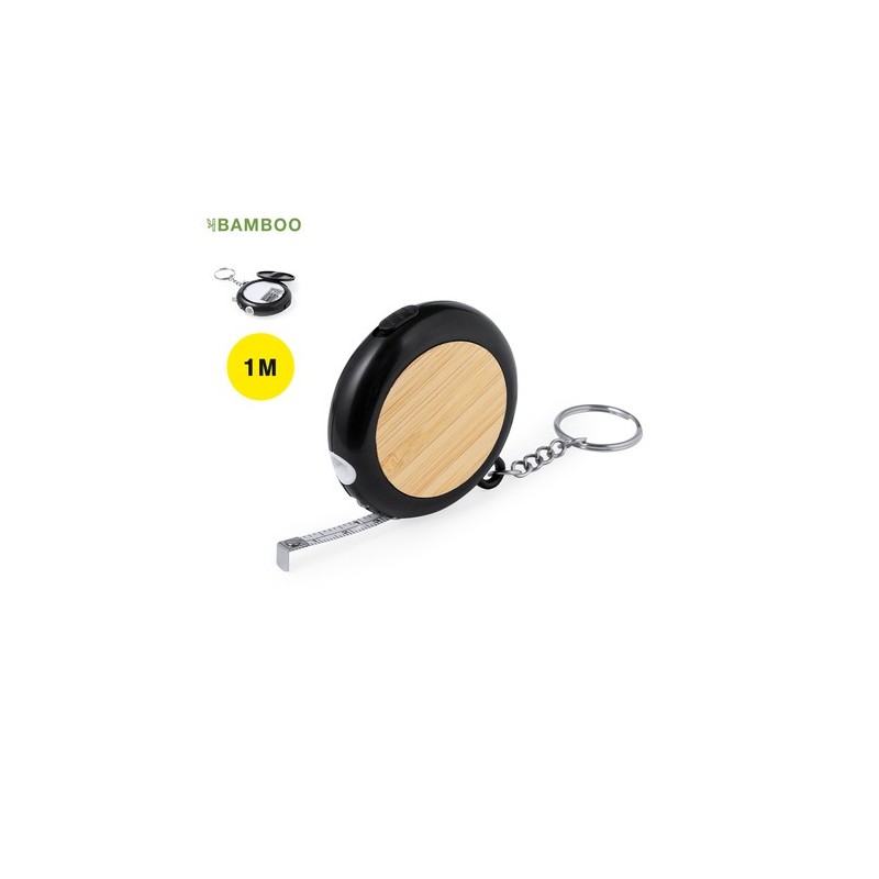 Mètre Multi-Outils Pratique et Éco-responsable 1m Wilco Matières : bambou Couleurs : noir personnalisable avec votre logo