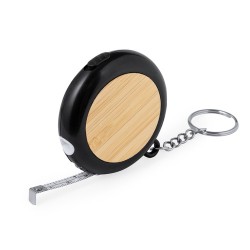 Mètre Multi-Outils Pratique et Éco-responsable 1m Wilco Matières : bambou Couleurs : noir cadeau entreprise pas cher