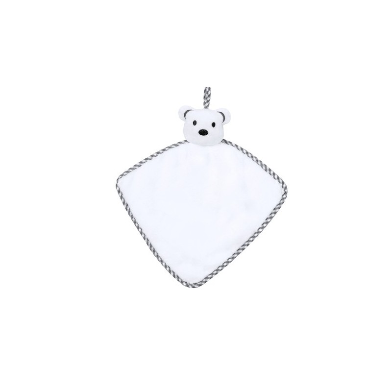 Doudou Ourson Blanc Personnalisé Confort et Sécurité pas cher - Turam Matières : polyester Couleurs : blanc