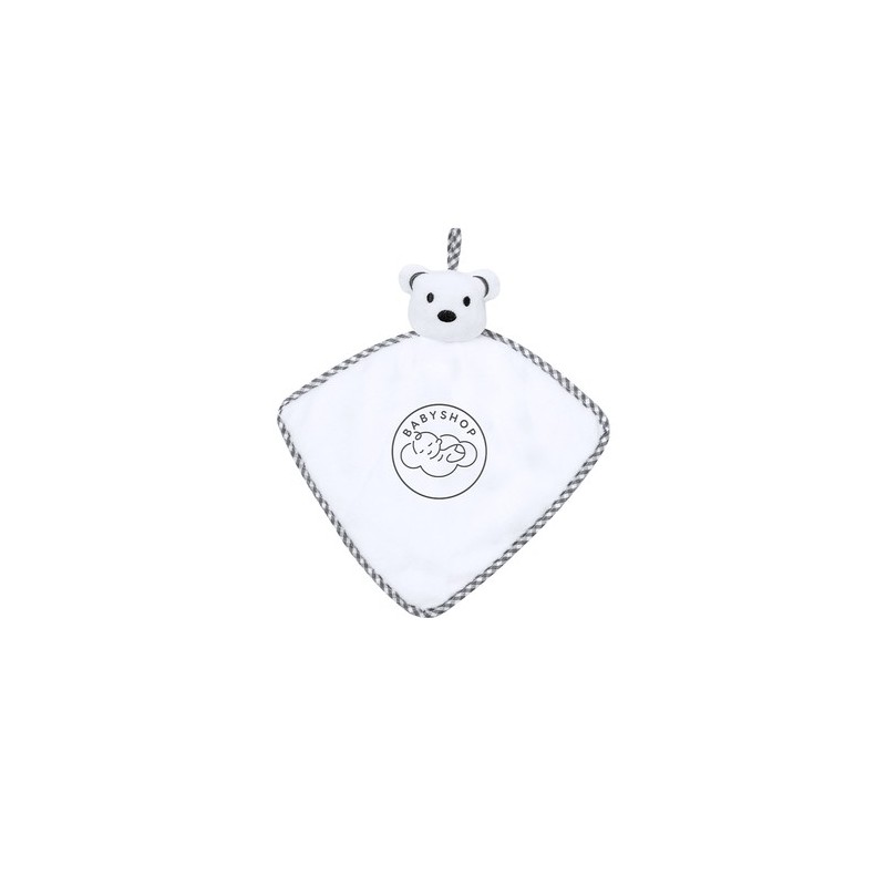 Doudou Ourson Blanc Personnalisé Confort et Sécurité pas cher - Turam Matières : polyester Couleurs : blanc personnalisable avec