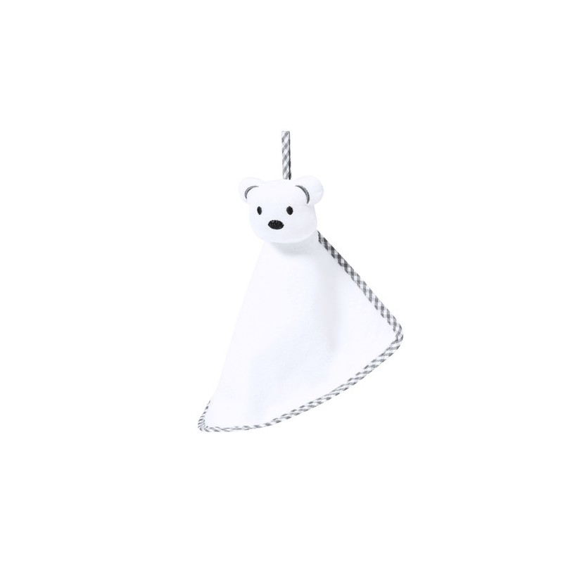 Doudou Ourson Blanc Personnalisé Confort et Sécurité pas cher - Turam Matières : polyester Couleurs : blanc cadeau entreprise pa