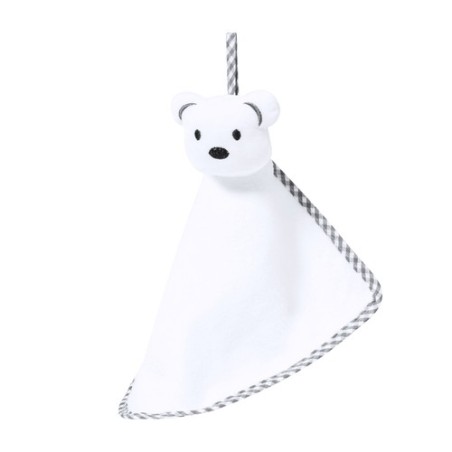 Doudou Ourson Blanc Personnalisé Confort et Sécurité pas cher - Turam Matières : polyester Couleurs : blanc cadeau entreprise pa