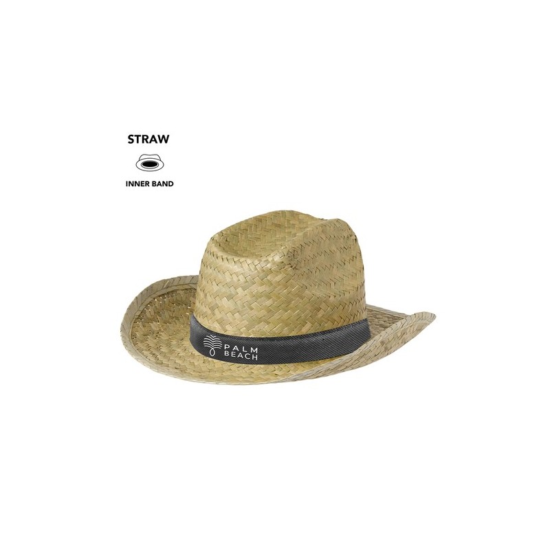 Chapeau en Paille Naturelle Personnalisé Pas Cher - Leone personnalisable avec votre logo