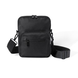 Bandoulière Éco-responsable Personnalisée en RPET Pas Cher - Lixia Couleurs : noir Matières : polyester recyclé