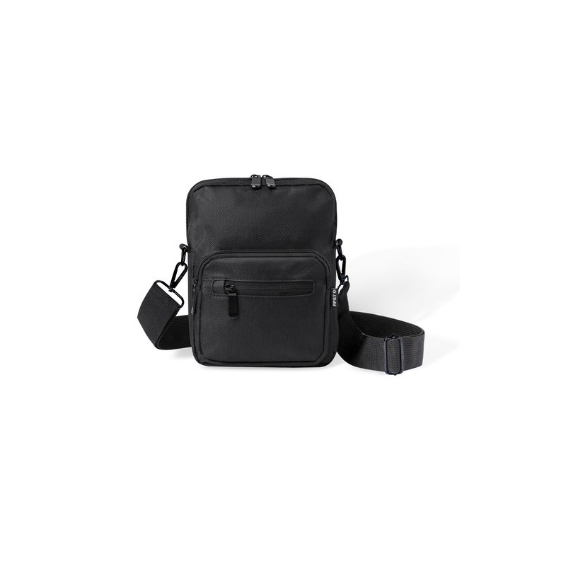 Bandoulière Éco-responsable Personnalisée en RPET Pas Cher - Lixia Couleurs : noir Matières : polyester recyclé