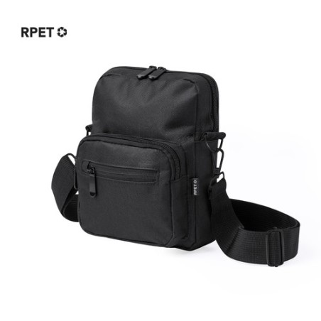 Bandoulière Éco-responsable Personnalisée en RPET Pas Cher - Lixia Couleurs : noir Matières : polyester recyclé personnalisable 