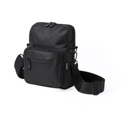 Bandoulière Éco-responsable Personnalisée en RPET Pas Cher - Lixia Couleurs : noir Matières : polyester recyclé cadeau entrepris
