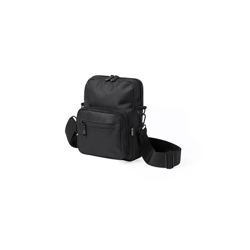 Bandoulière Éco-responsable Personnalisée en RPET Pas Cher - Lixia Couleurs : noir Matières : polyester recyclé cadeau entrepris