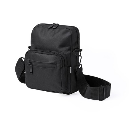 Bandoulière Éco-responsable Personnalisée en RPET Pas Cher - Lixia Couleurs : noir Matières : polyester recyclé cadeau entrepris