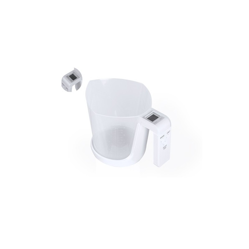 Balance de Cuisine Personnalisée Pratique Plazix Matières : ABS Couleurs : blanc personnalisable avec votre logo