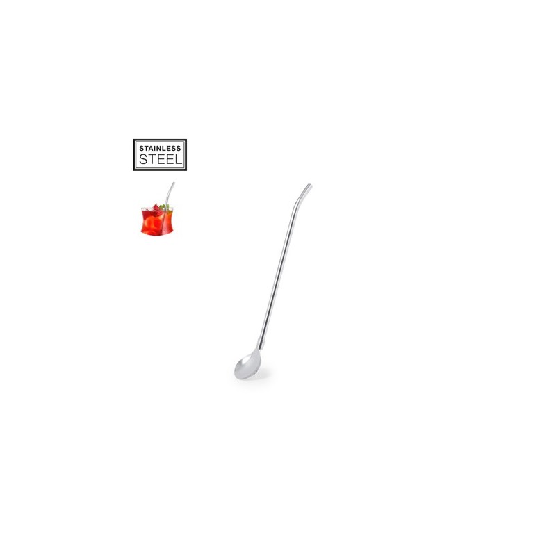 Agitateur Paille Pratique Personnalisé pour Bar - Noro Matières : acier inoxydable Couleurs : argenté personnalisable avec votre