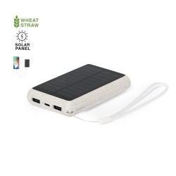 Batterie Solaire Personnalisable - Power Bank Dawson Matières : ABS Couleurs : naturel 2