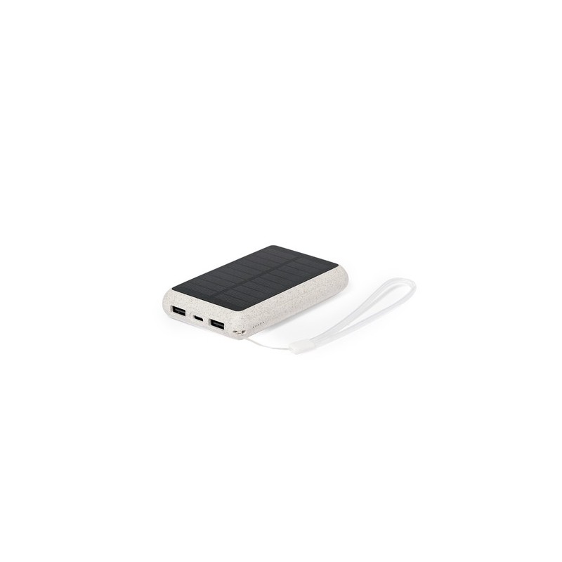 Batterie Solaire Personnalisable - Power Bank Dawson Matières : ABS Couleurs : naturel cadeau entreprise pas cher