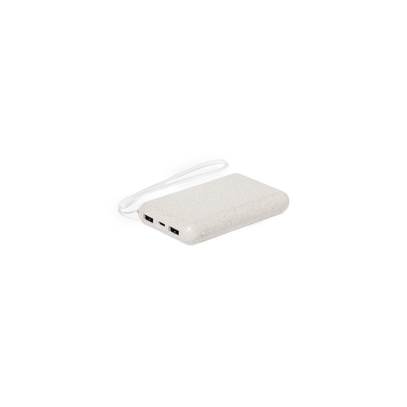 Batterie Solaire Personnalisable - Power Bank Dawson Matières : ABS Couleurs : naturel impression haute définition