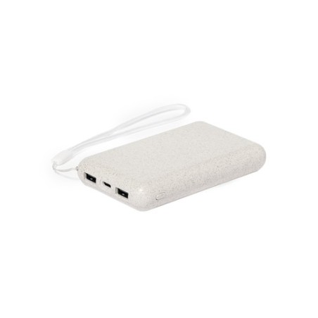 Batterie Solaire Personnalisable - Power Bank Dawson Matières : ABS Couleurs : naturel impression haute définition
