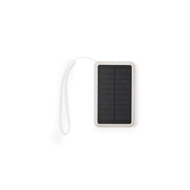 Batterie Solaire Personnalisable - Power Bank Dawson Matières : ABS Couleurs : naturel objet promotionnel éco-responsable