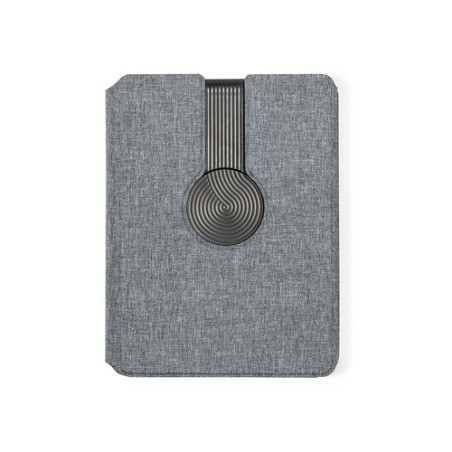 Bloc Notes Multifonction Éco-responsable avec Chargeur et Papeterie Morrison Matières : PET recyclé Couleurs : gris
