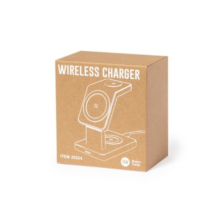 Chargeur sans fil personnalisé 15W - Krastop Couleurs : blanc goodies publicitaire événementiel