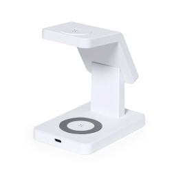 Chargeur sans fil personnalisé 15W - Krastop Couleurs : blanc marquage laser ultra précis
