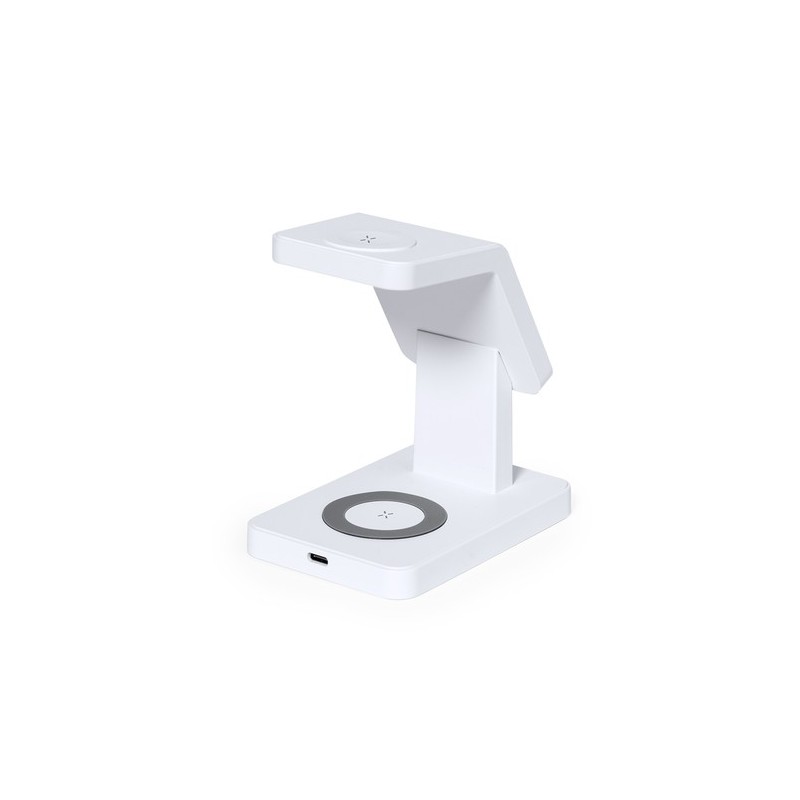 Chargeur sans fil personnalisé 15W - Krastop Couleurs : blanc marquage laser ultra précis