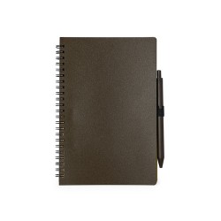 Cahier Éco-responsable Personnalisé avec Stylo - Alanna pas cher Matières : polypropylène (PP) Couleurs : marron