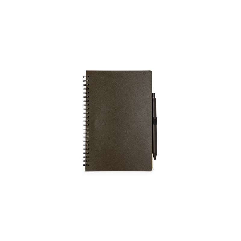Cahier Éco-responsable Personnalisé avec Stylo - Alanna pas cher Matières : polypropylène (PP) Couleurs : marron