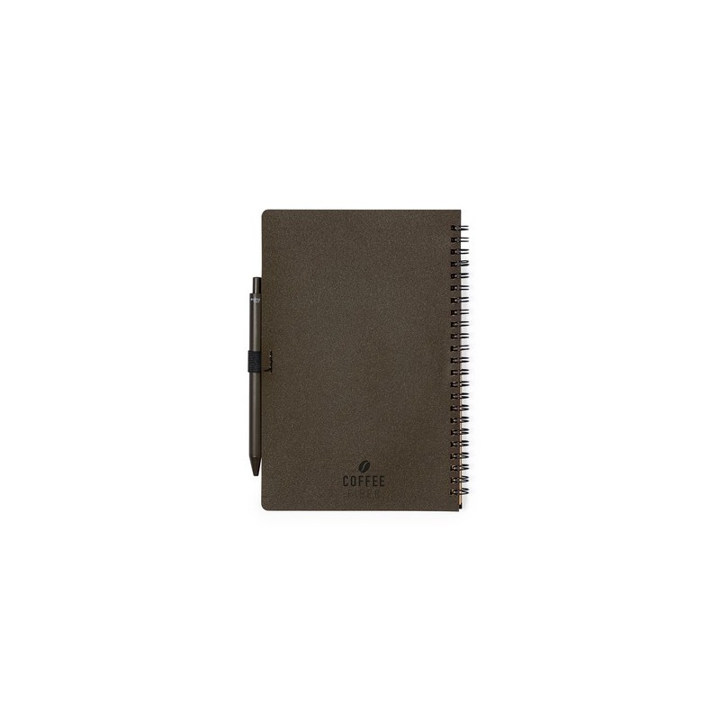 Cahier Éco-responsable Personnalisé avec Stylo - Alanna pas cher Matières : polypropylène (PP) Couleurs : marron goodies publici