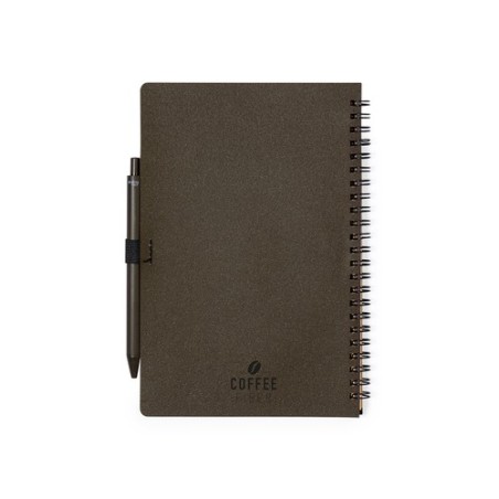 Cahier Éco-responsable Personnalisé avec Stylo - Alanna pas cher Matières : polypropylène (PP) Couleurs : marron goodies publici