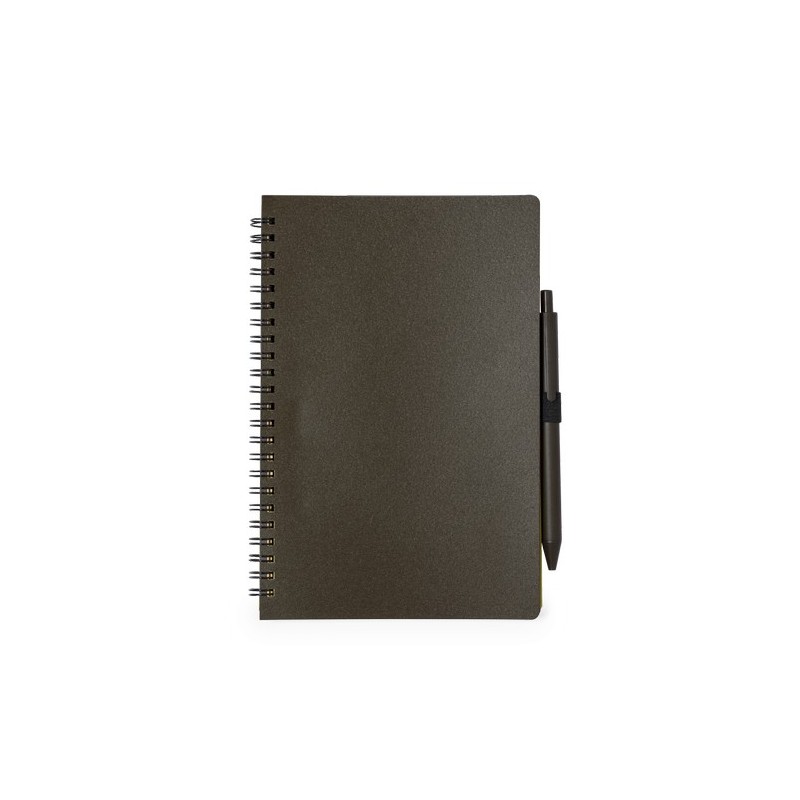 Cahier Éco-responsable Personnalisé avec Stylo - Alanna pas cher Matières : polypropylène (PP) Couleurs : marron livraison expre