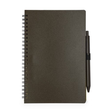Cahier Éco-responsable Personnalisé avec Stylo - Alanna pas cher Matières : polypropylène (PP) Couleurs : marron livraison expre