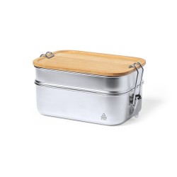 Gamelle Personnalisée en Acier Inoxydable Recyclé Vickers pas cher Matières : bambou 2