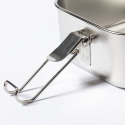 Gamelle Personnalisée en Acier Inoxydable Recyclé Vickers pas cher Matières : bambou marquage laser ultra précis