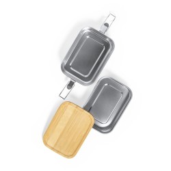 Gamelle Personnalisée en Acier Inoxydable Recyclé Vickers pas cher Matières : bambou cadeau collaborateur premium