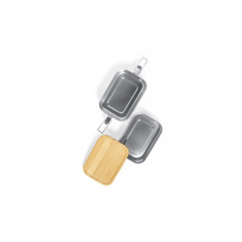 Gamelle Personnalisée en Acier Inoxydable Recyclé Vickers pas cher Matières : bambou cadeau collaborateur premium