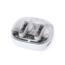 Écouteurs Bluetooth Ergonomiques Personnalisés pas chers - Webex Couleurs : blanc marquage laser ultra précis