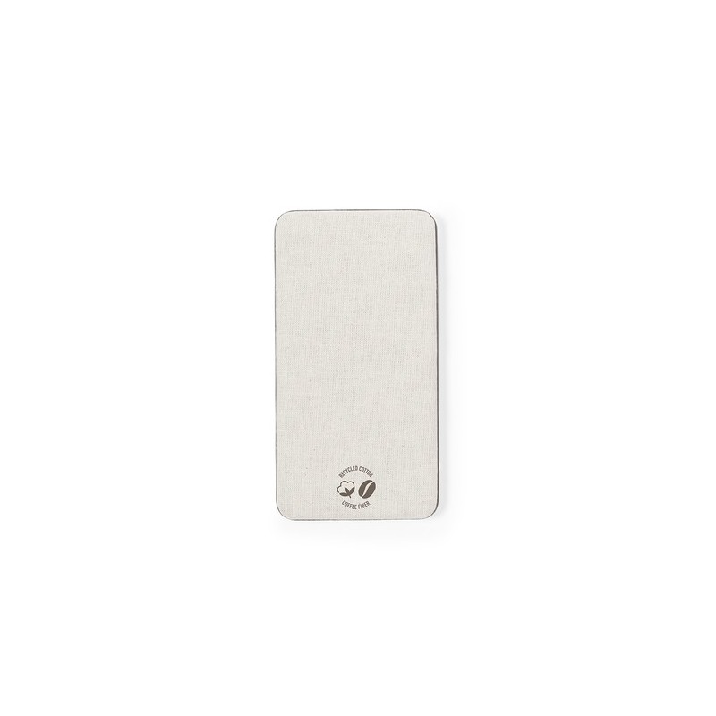 Batterie Éco-responsable Personnalisée 5000 mAh - Power Bank Mayer Matières : coton recyclé Couleurs : marron
