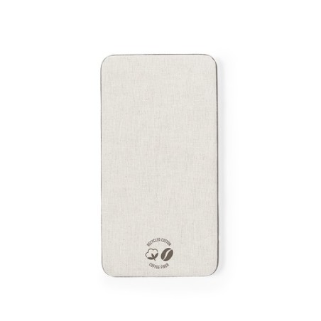 Batterie Éco-responsable Personnalisée 5000 mAh - Power Bank Mayer Matières : coton recyclé Couleurs : marron