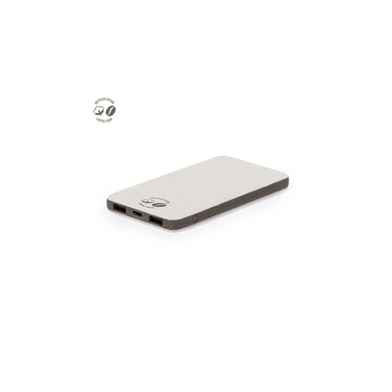 Batterie Éco-responsable Personnalisée 5000 mAh - Power Bank Mayer Matières : coton recyclé Couleurs : marron personnalisable av