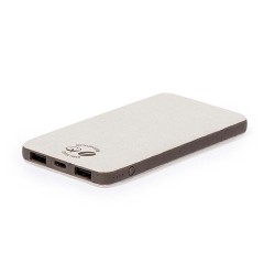 Batterie Éco-responsable Personnalisée 5000 mAh - Power Bank Mayer Matières : coton recyclé Couleurs : marron goodies publicitai