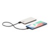 Batterie Éco-responsable Personnalisée 5000 mAh - Power Bank Mayer Matières : coton recyclé Couleurs : marron impression haute d