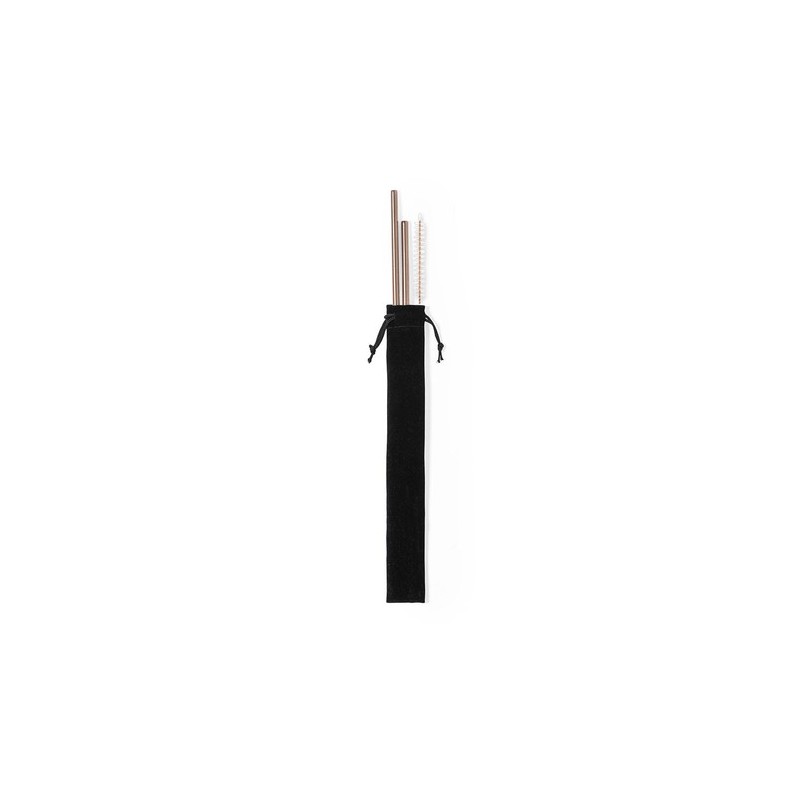 Set de Paille Personnalisée en Acier Inoxydable Pas Cher - Firux Matières : acier inoxydable personnalisable avec votre logo