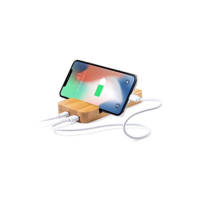 Power Bank Dralia : Chargeur Multifonction en Bambou