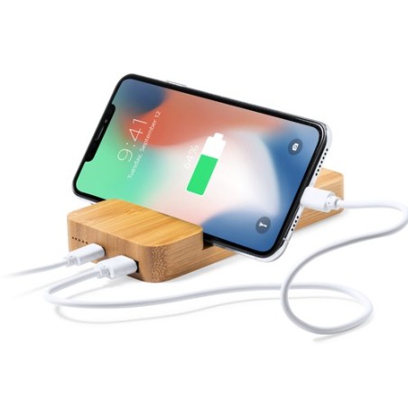 Power Bank Dralia : Chargeur Multifonction en Bambou