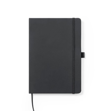 Bloc Notes Personnalisé Éco-responsable Xeria Matières : PU Couleurs : noir