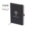 Bloc Notes Personnalisé Éco-responsable Xeria Matières : PU Couleurs : noir personnalisable avec votre logo