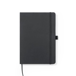 Bloc Notes Personnalisé Éco-responsable Xeria Matières : PU Couleurs : noir impression haute définition