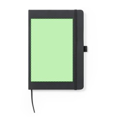 Bloc Notes Personnalisé Éco-responsable Xeria Matières : PU Couleurs : noir objet promotionnel éco-responsable