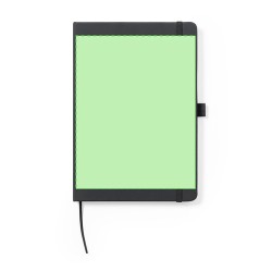 Bloc Notes Personnalisé Éco-responsable Xeria Matières : PU Couleurs : noir cadeau collaborateur premium